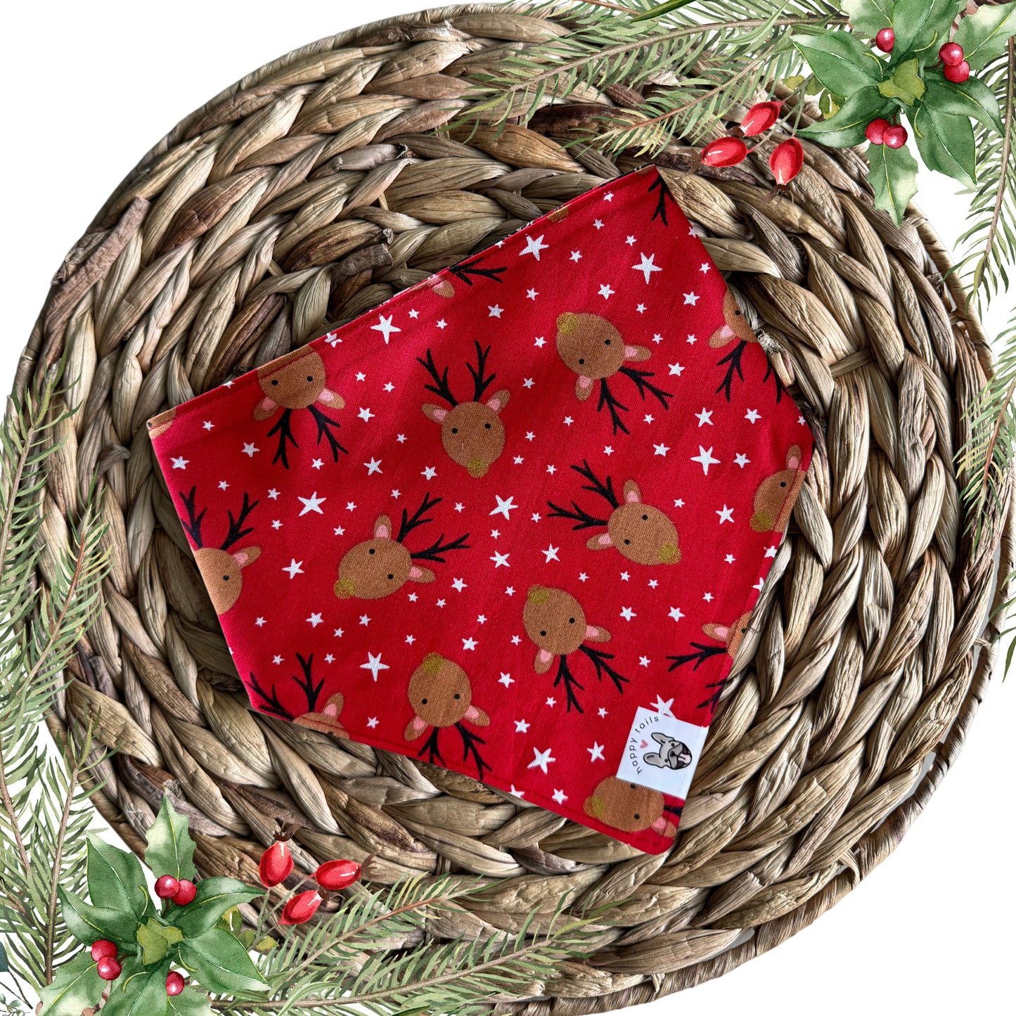 Holiday Reindeer Bandana