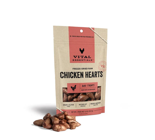 Vital Essentials Chicken Hearts FD Treats 1.9 oz