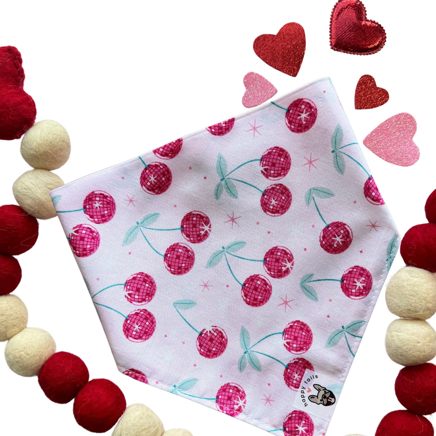 Pink Disco Cherry Bandana
