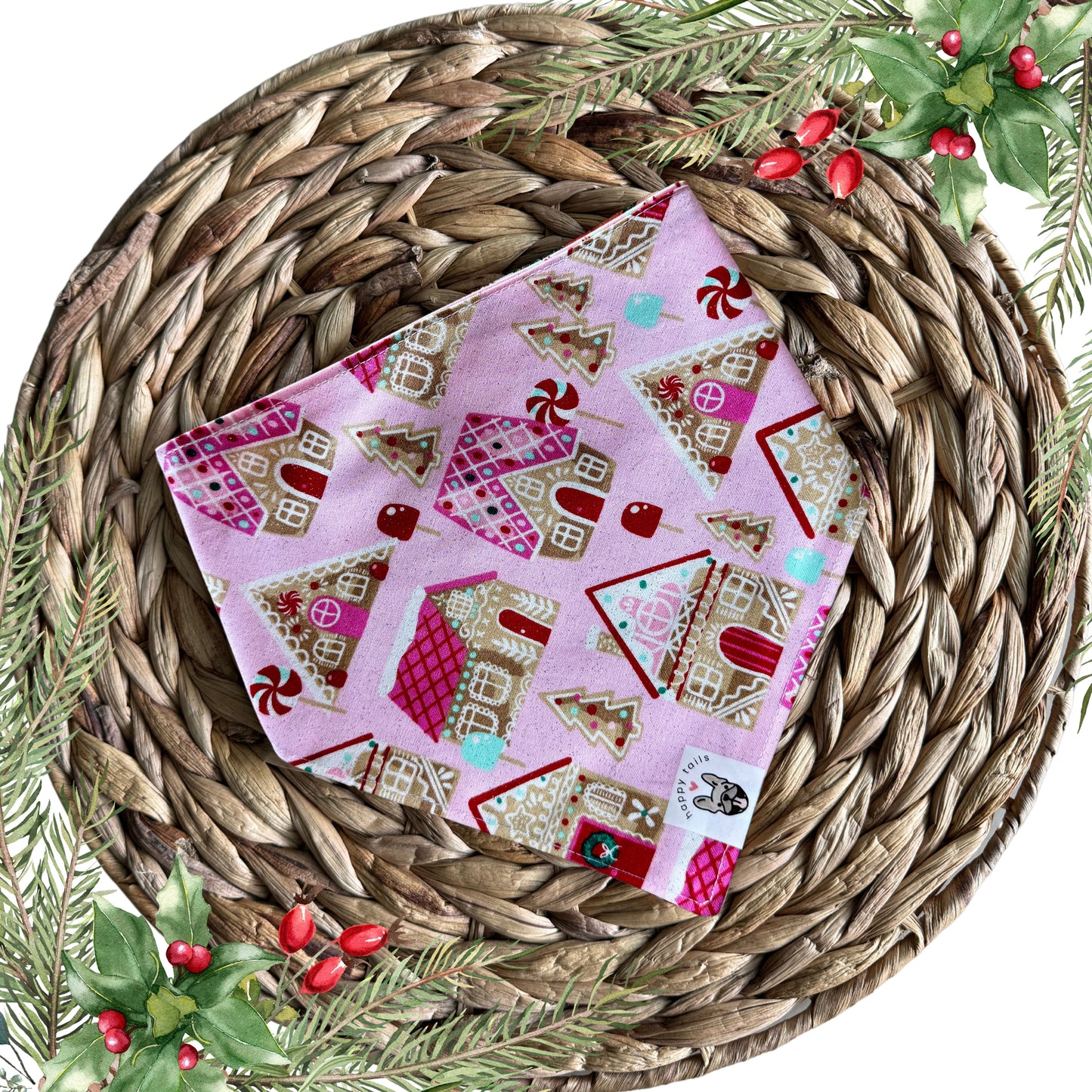 Pink Gingerbread Bandana