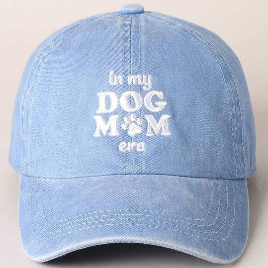 Embroidered In My Dog Mom Era Baseball Cap: ONE SIZE / DENIM