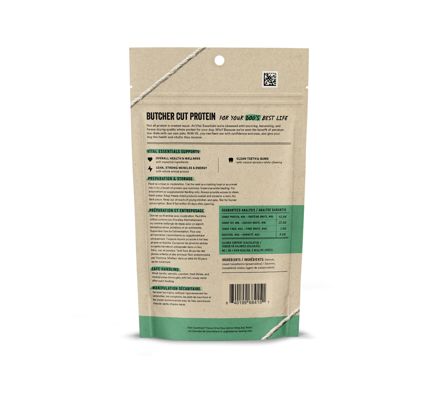 Vital Essentials Raw Salmon Bites FD Dog Treats 2.5 oz