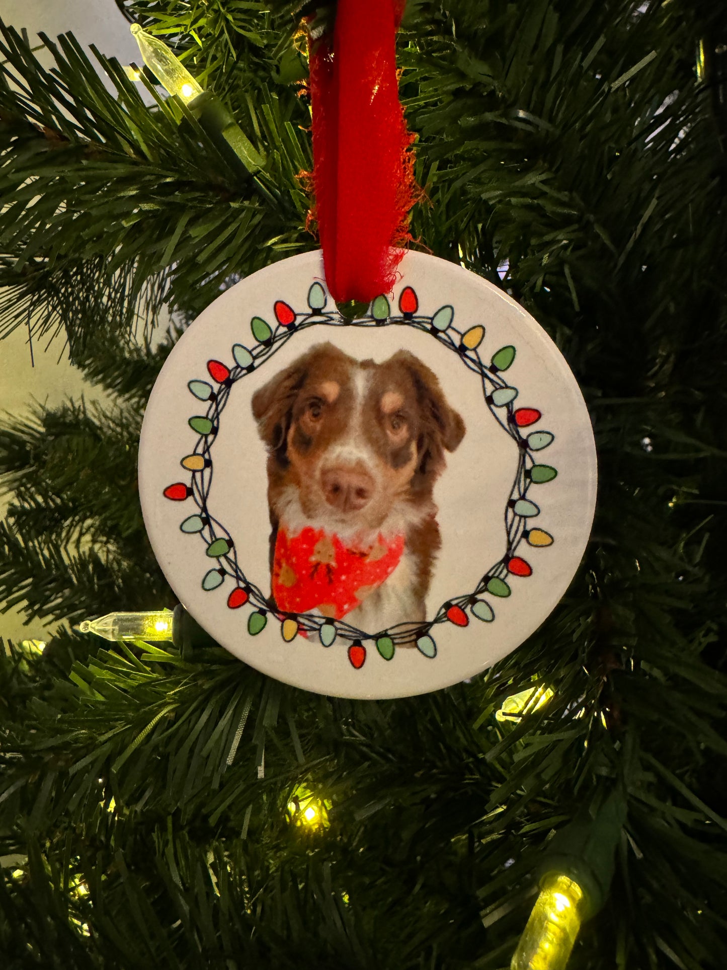 Custom Ceramic Pet Holiday Ornament