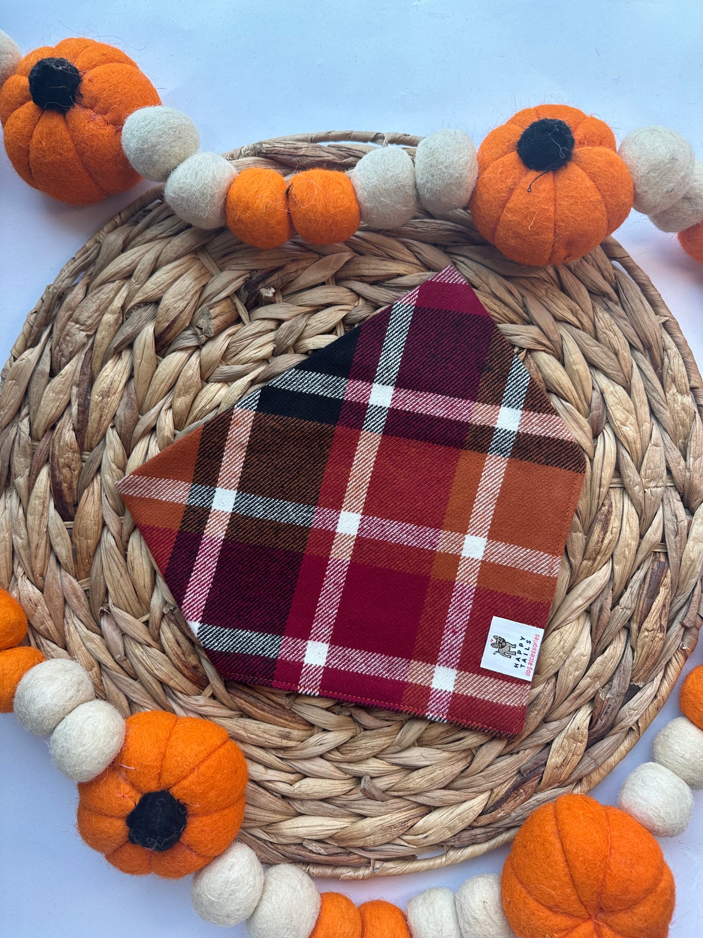Autumn Plaid Flannel Bandana
