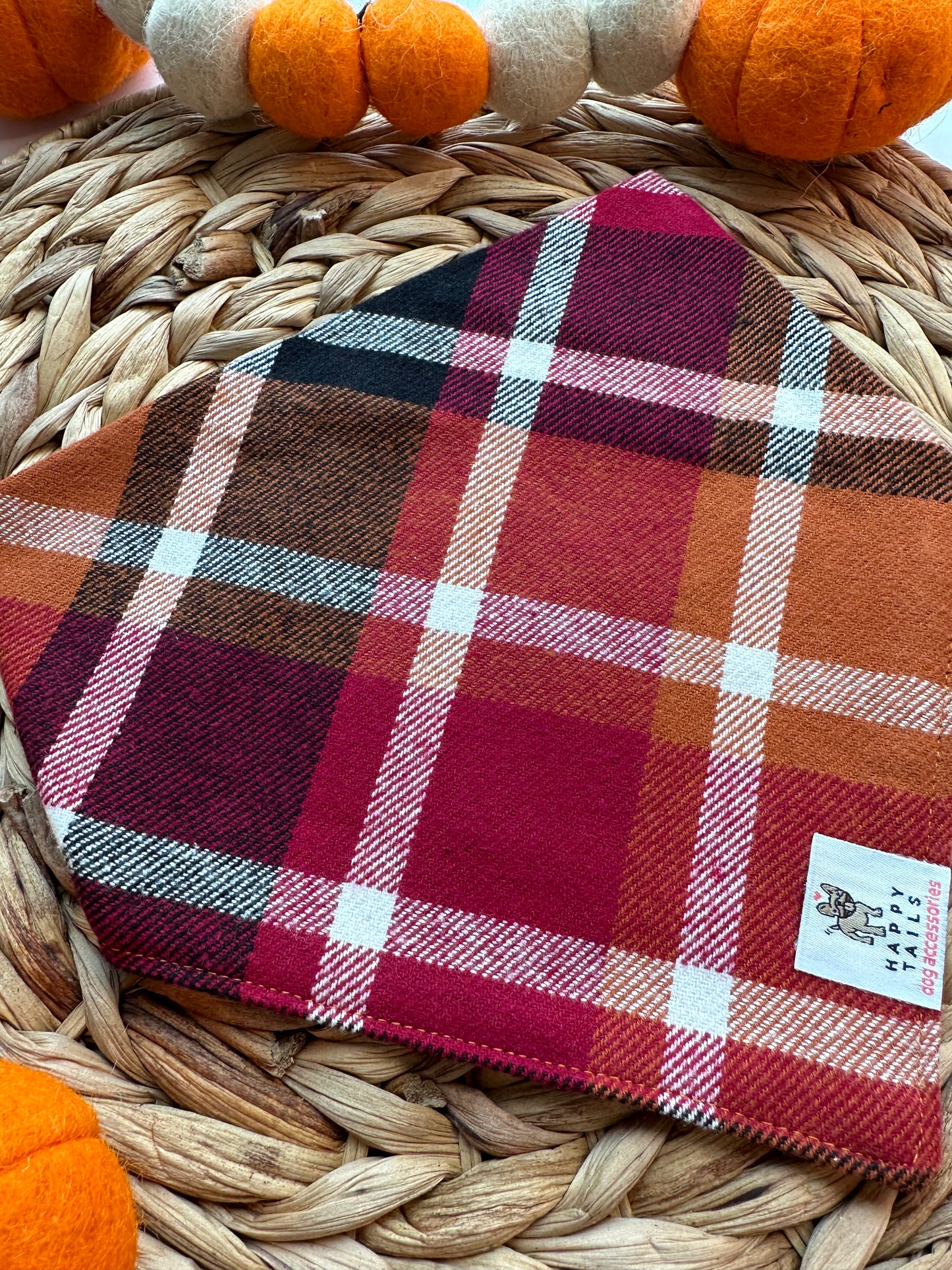 Autumn Plaid Flannel Bandana