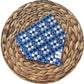 Blue Checkered Flower Bandana