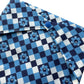 Blue Checkered Flower Bandana