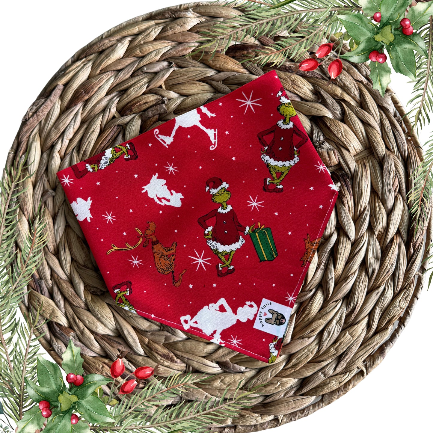 Merry Grinchmas Dog Bandana