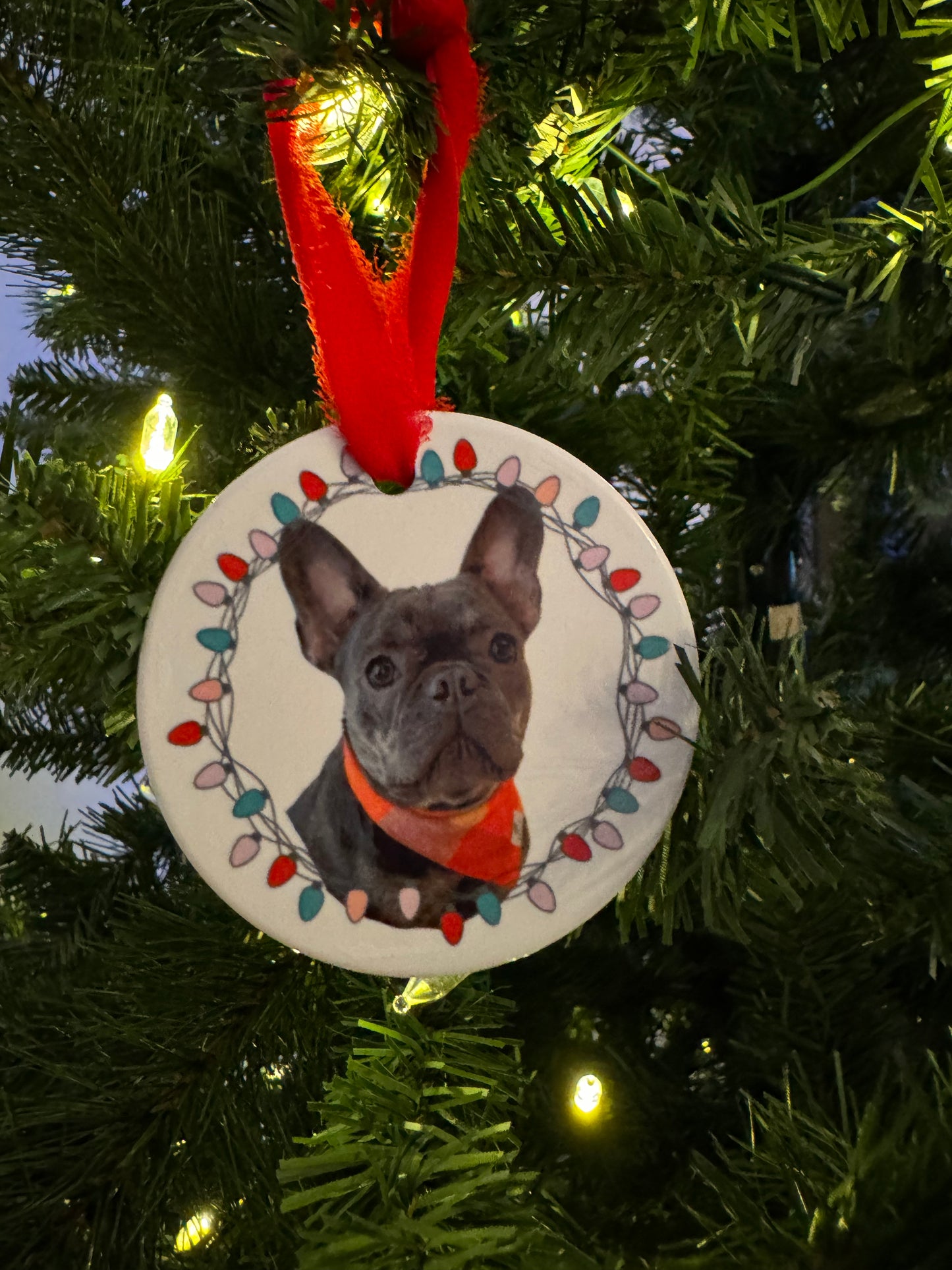 Custom Ceramic Pet Holiday Ornament