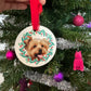 Custom Ceramic Pet Holiday Ornament (CIRCLE)