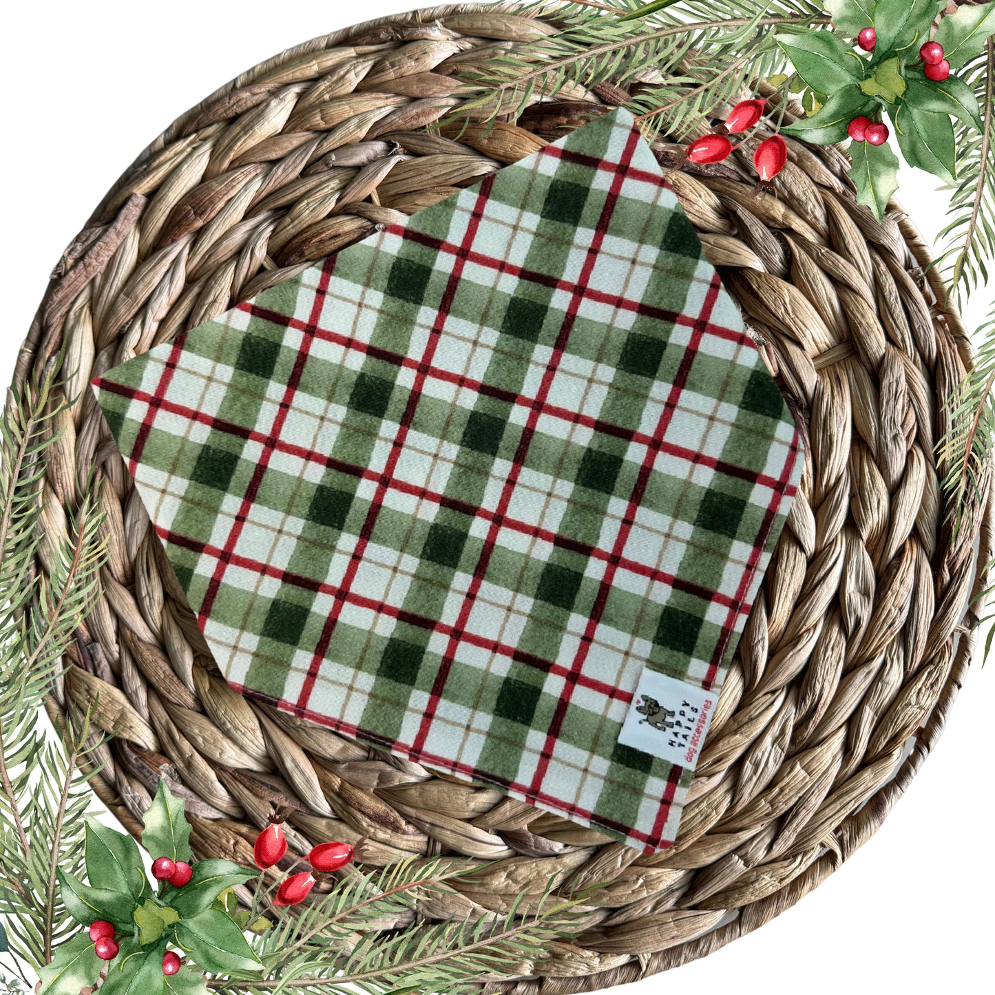 Forrest Green Plaid Bandana