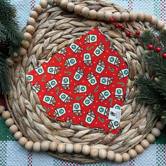 Peppermint Puppuccino Dog Bandana