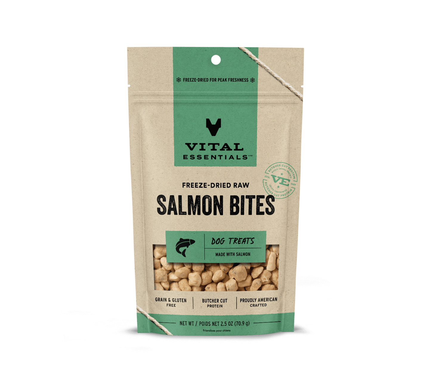 Vital Essentials Raw Salmon Bites FD Dog Treats 2.5 oz