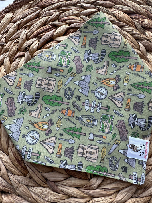 Camping in the Forrest Dog Bandana
